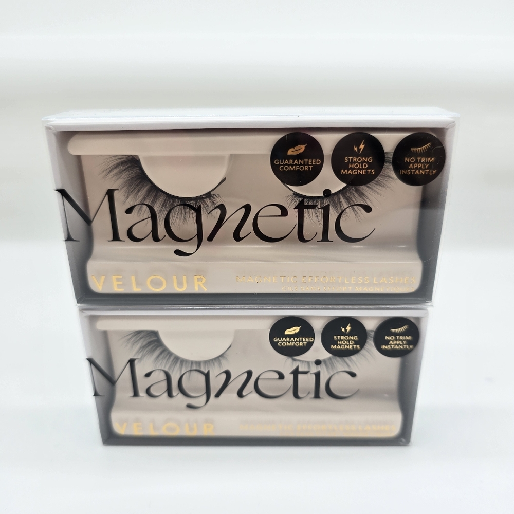Set of 2 Velour Magnetic Eyelashes New
